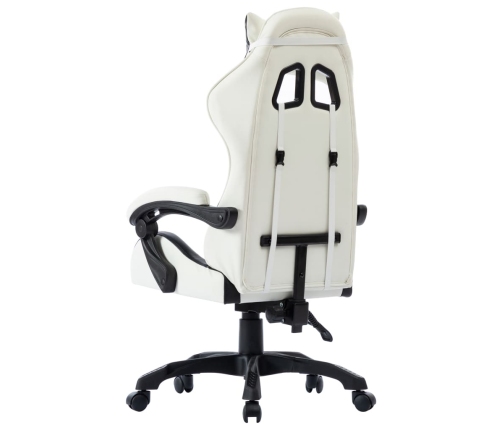 Silla gaming de cuero sintético negro