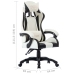 Silla gaming de cuero sintético negro