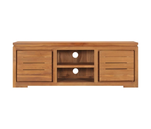 vidaXL Mueble para TV madera maciza de teca 110x30x40 cm