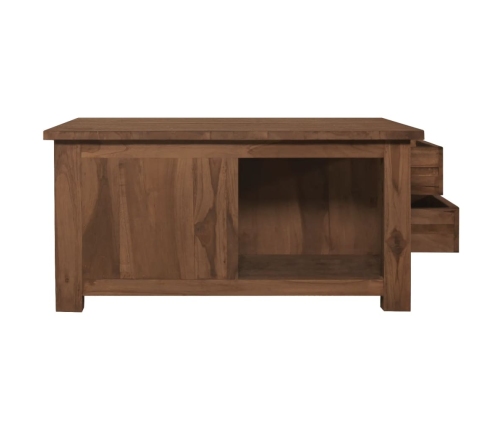 Mesa de centro de madera maciza de teca 68x68x33 cm