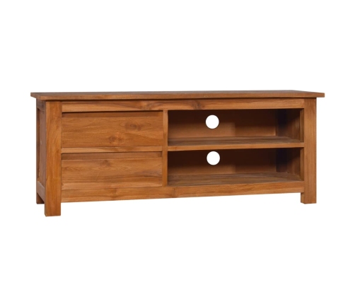 Mueble para TV madera maciza de teca 100x30x40 cm