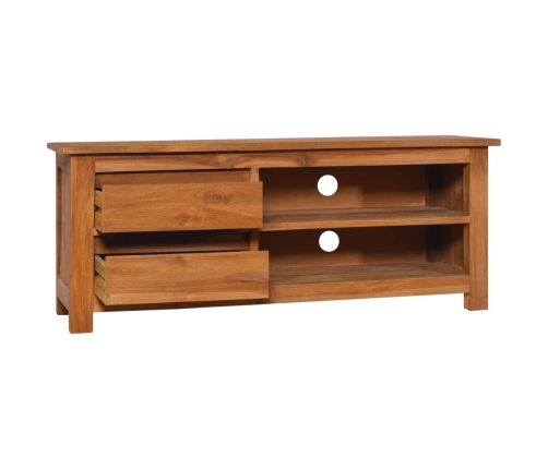 Mueble para TV madera maciza de teca 100x30x40 cm