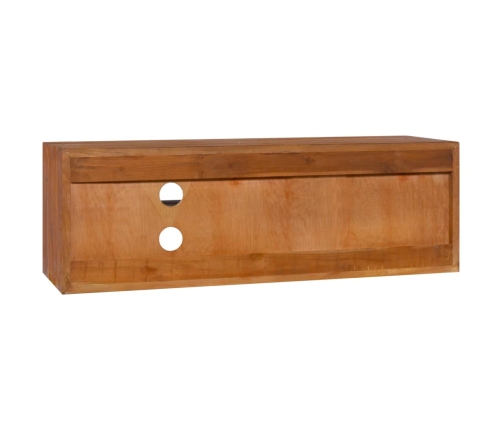 Mueble de TV de pared madera maciza de teca 90x30x30 cm