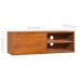 Mueble de TV de pared madera maciza de teca 90x30x30 cm