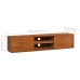 Mueble de TV de pared madera maciza de teca 135x30x30 cm