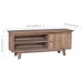 Mueble para TV madera maciza de teca 100x30x40 cm