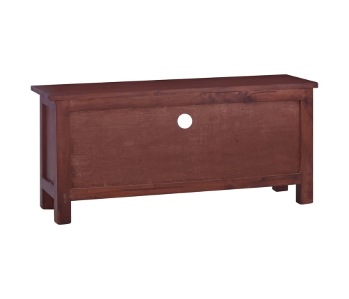 Mueble de TV madera maciza de caoba marrón clásico 100x30x45 cm