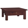 vidaXL Mesa de centro clásica madera maciza caoba marrón 68x68x30 cm