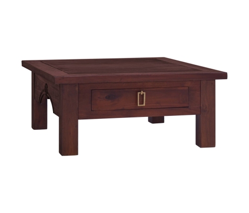 vidaXL Mesa de centro clásica madera maciza caoba marrón 68x68x30 cm