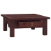 vidaXL Mesa de centro clásica madera maciza caoba marrón 68x68x30 cm