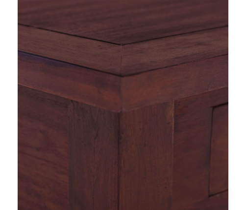 vidaXL Mesa de centro clásica madera maciza caoba marrón 68x68x30 cm