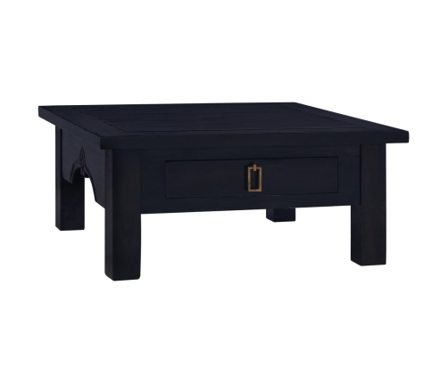 Mesa de centro madera maciza caoba café negro claro 68x68x30 cm