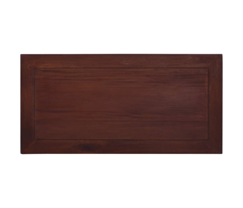 Mesa de centro clásica madera maciza caoba marrón 100x50x30 cm