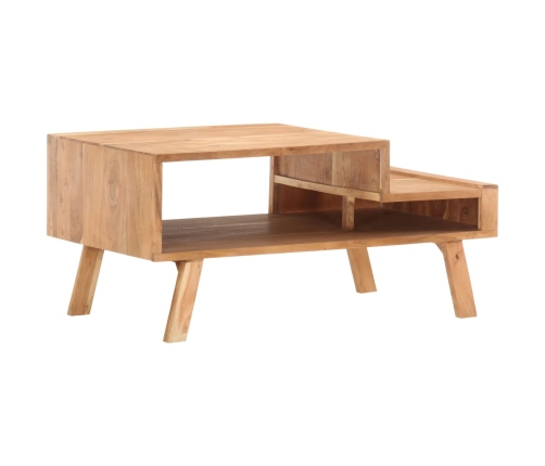 Mesa de centro de madera maciza de acacia 100x50x45 cm