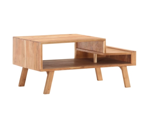 Mesa de centro de madera maciza de acacia 100x50x45 cm