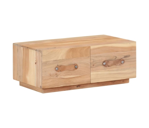 Mesa de centro de madera maciza reciclada 90x50x35 cm