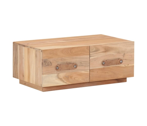 Mesa de centro de madera maciza reciclada 90x50x35 cm