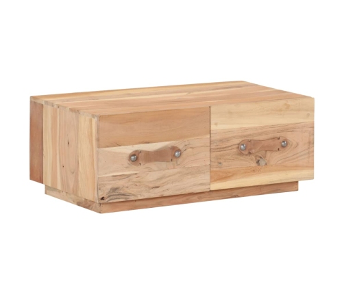 Mesa de centro de madera maciza reciclada 90x50x35 cm