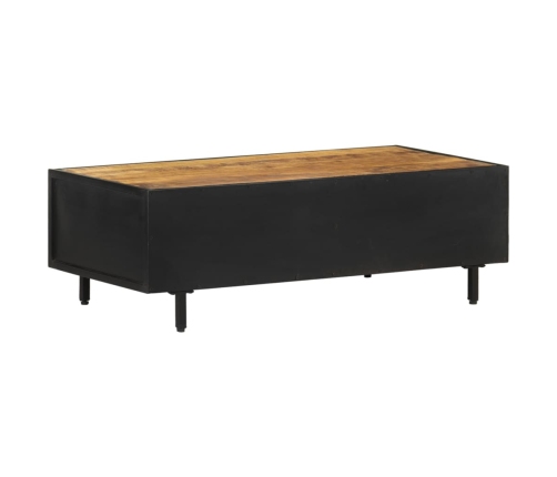 Mesa de centro de madera de mango rugosa 105x50x35 cm