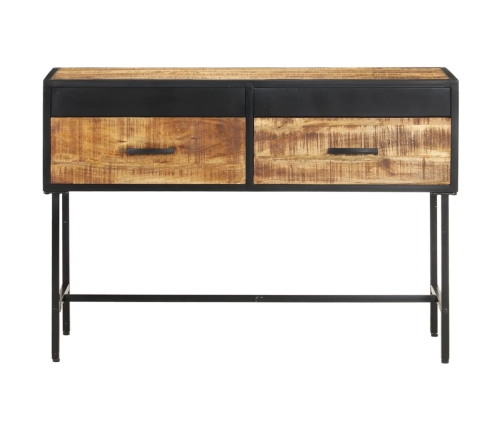 vidaXL Mesa consola de madera rugosa de mango 110x35x75 cm