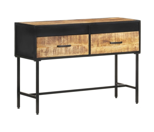 vidaXL Mesa consola de madera rugosa de mango 110x35x75 cm