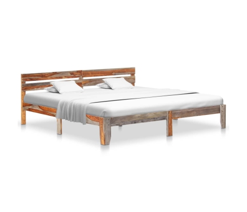 Estructura de cama sin colchón madera maciza 200x200 cm