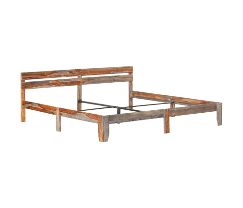 Estructura de cama sin colchón madera maciza 200x200 cm