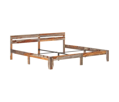 Estructura de cama sin colchón madera maciza 200x200 cm