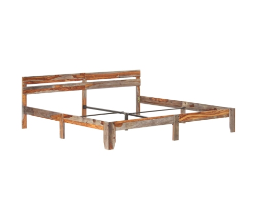 Estructura de cama sin colchón madera maciza 200x200 cm