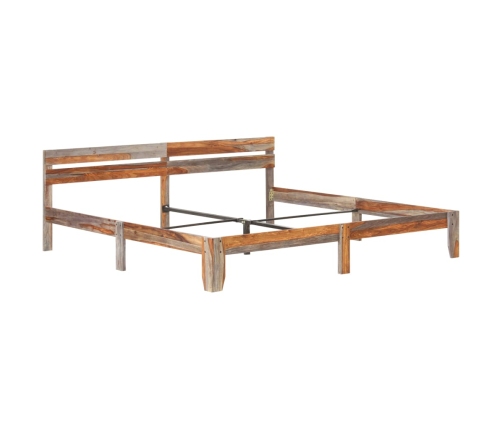 Estructura de cama sin colchón madera maciza 200x200 cm