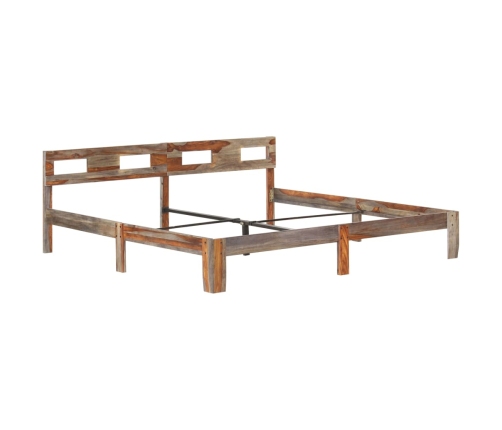 Estructura de cama sin colchón madera maciza 200x200 cm