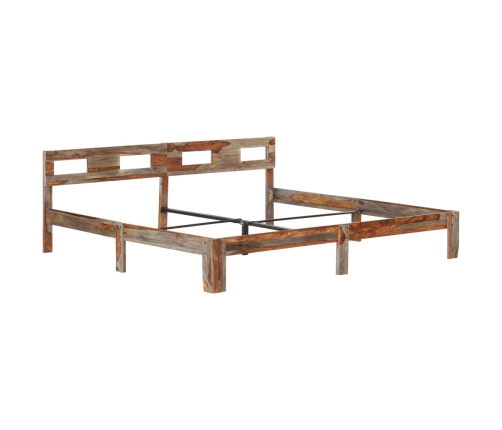 Estructura de cama sin colchón madera maciza 200x200 cm