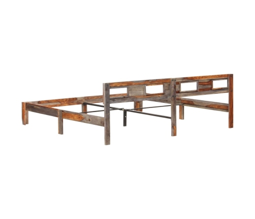 Estructura de cama sin colchón madera maciza 200x200 cm