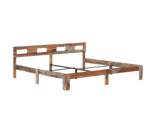 Estructura de cama sin colchón madera maciza 200x200 cm