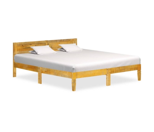 Estructura de cama de madera maciza de mango 140 cm