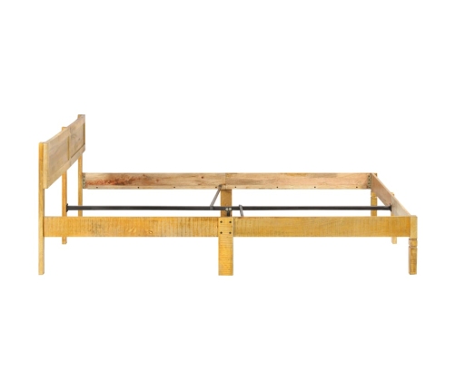 Estructura de cama de madera maciza de mango 140 cm