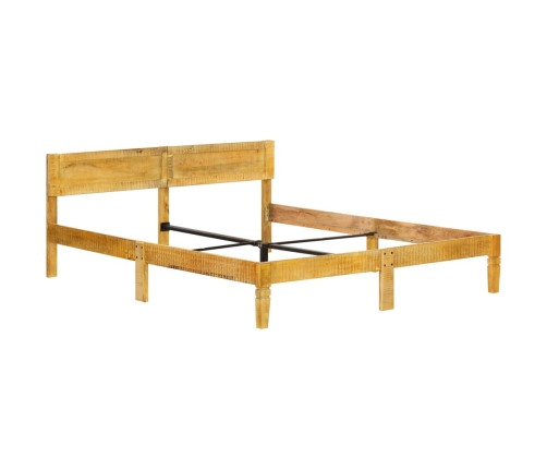 Estructura de cama de madera maciza de mango 140 cm