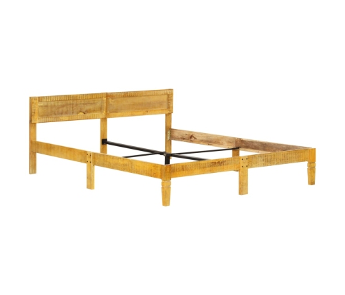 Estructura de cama de madera maciza de mango 140 cm