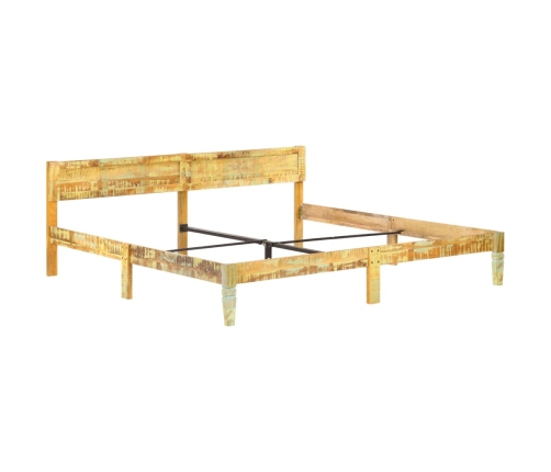 Estructura de cama de madera maciza reciclada 200x200 cm