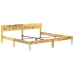 Estructura de cama de madera maciza reciclada 200x200 cm