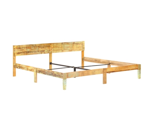 Estructura de cama de madera maciza reciclada 200x200 cm