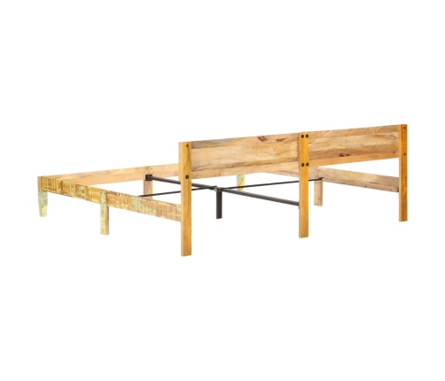 Estructura de cama de madera maciza reciclada 200x200 cm