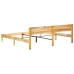 Estructura de cama de madera maciza reciclada 200x200 cm