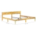 Estructura de cama de madera maciza reciclada 200x200 cm