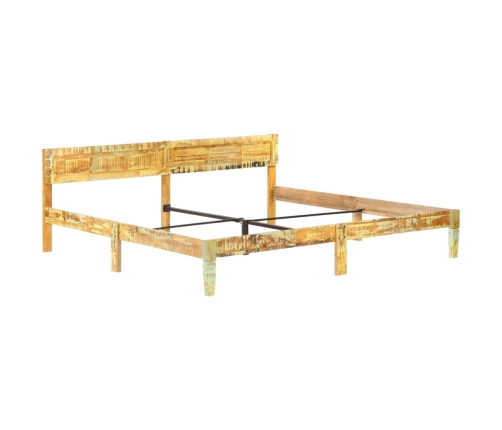 Estructura de cama de madera maciza reciclada 200x200 cm