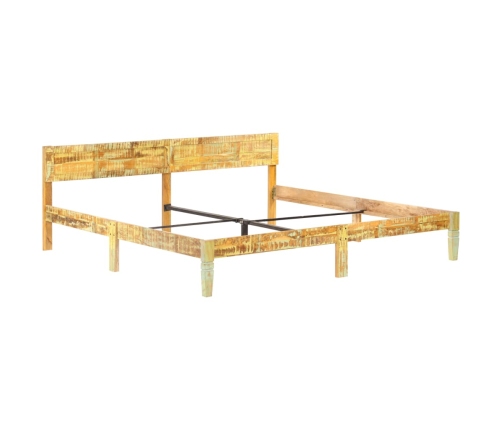 Estructura de cama de madera maciza reciclada 200x200 cm