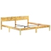 Estructura de cama de madera maciza reciclada 200x200 cm