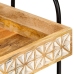 Carro de cocina de 3 niveles madera maciza de mango 46x30x76 cm