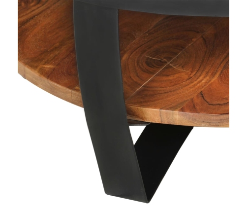 Mesa de centro de madera maciza de acacia 65x65x32 cm