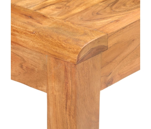 vidaXL Mesa consola madera maciza de acacia acabado miel 110x40x76 cm